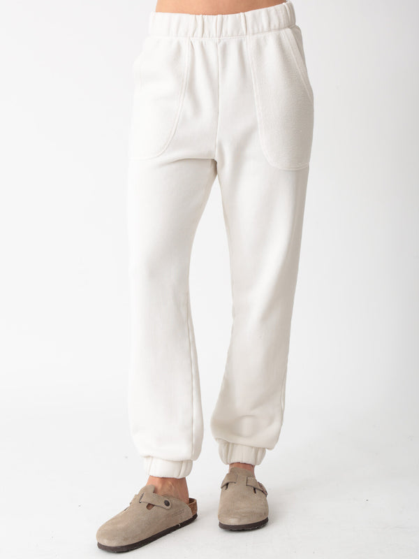 Hayden Sherpa Sweatpant - Ivory