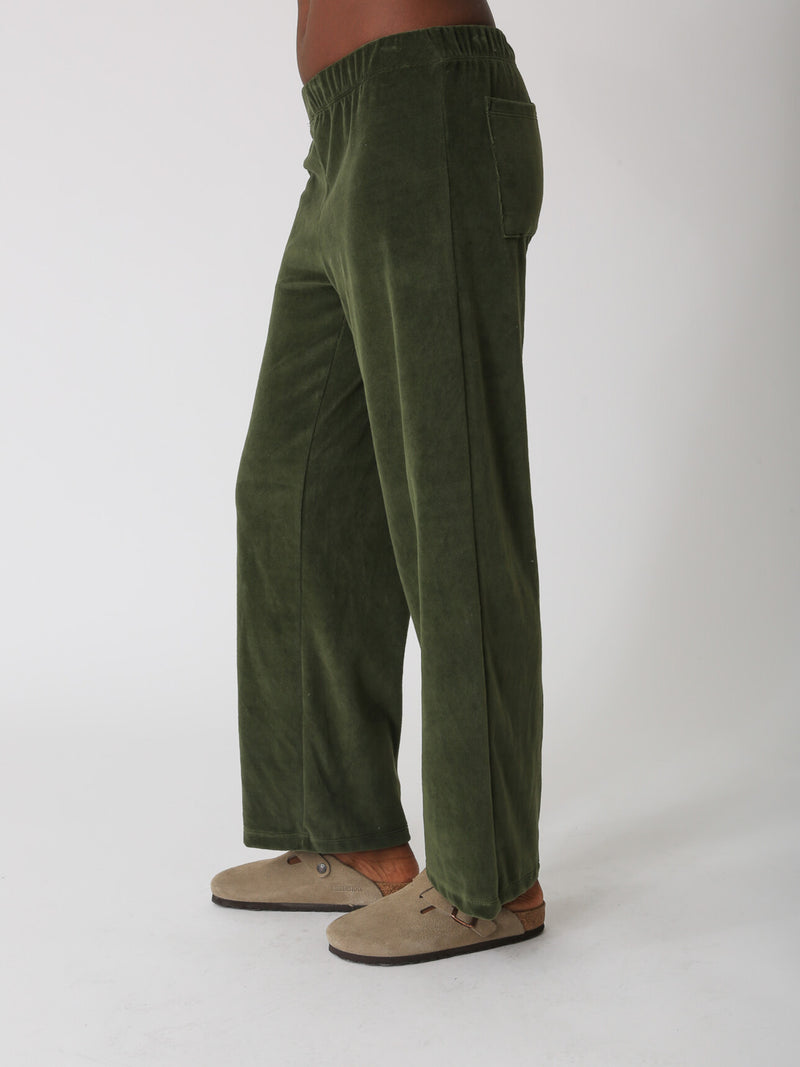 Wylie Velour Pant - Hunter