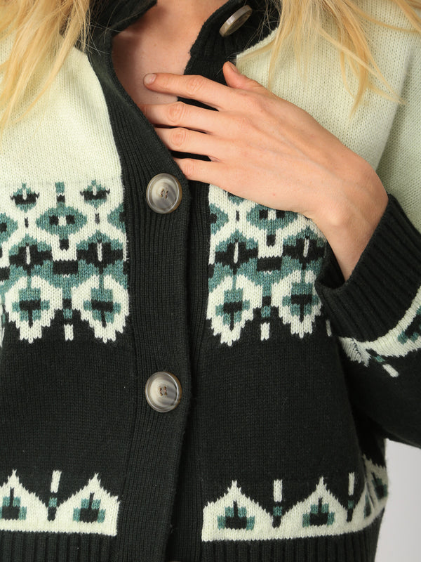 Rudi Cardigan - Fair Isle Pine