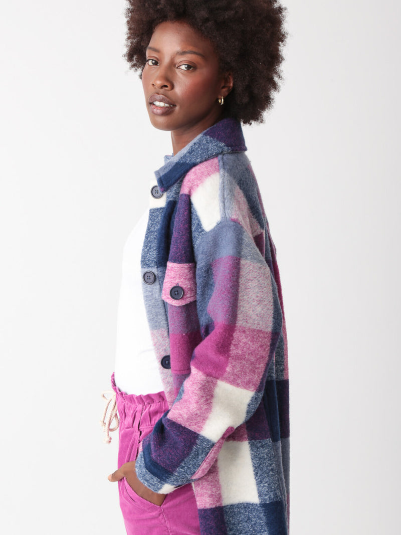 Brooklyn Coat - Berry Plaid