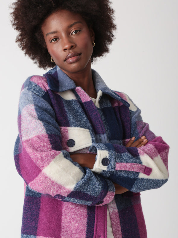 Brooklyn Coat - Berry Plaid