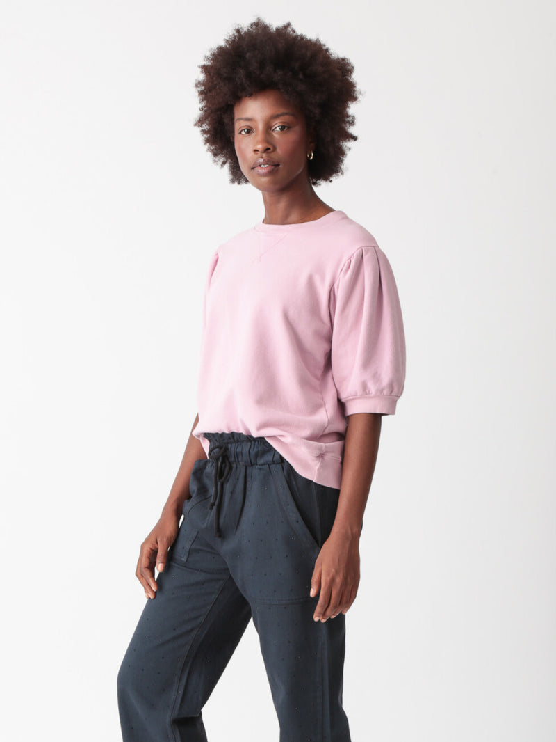 Casey Puff Sleeve Sweatshirt - Mauve