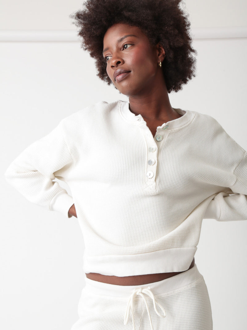 Kiley Thermal Sweatshirt - Ivory