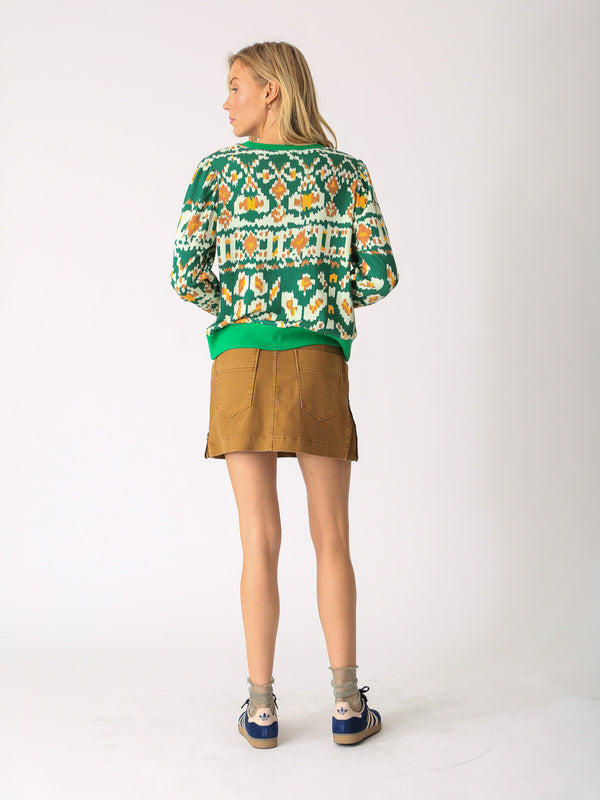 Lori Sweatshirt - Ikat Emerald