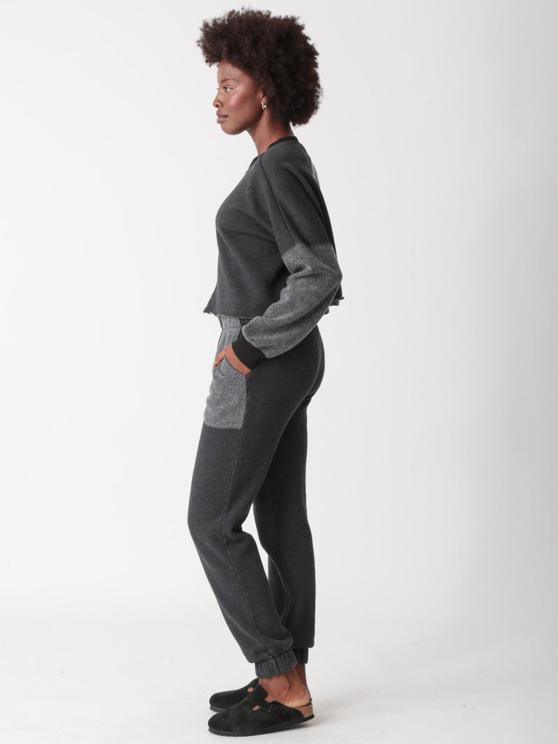 Hayden Sherpa Sweatpant - Onyx