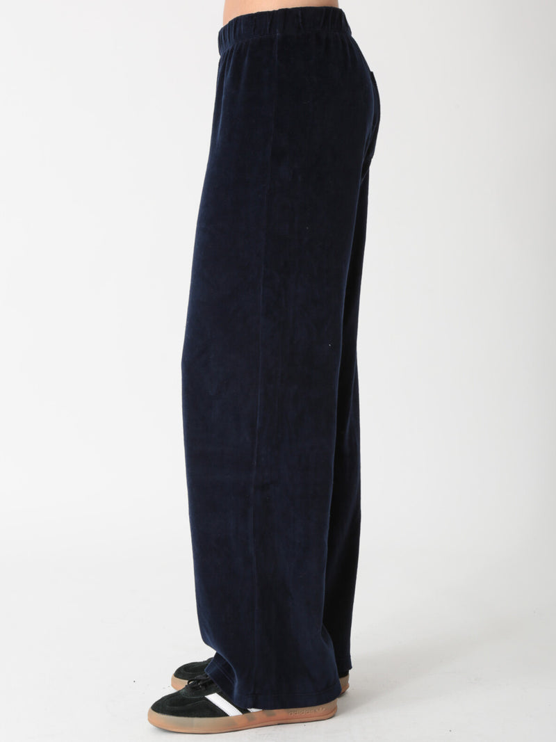 Wylie Velour Pant - Indigo