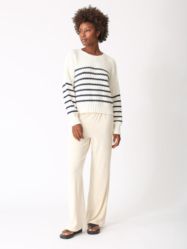 Nautical Sweater - Ivory / Indigo Stripe