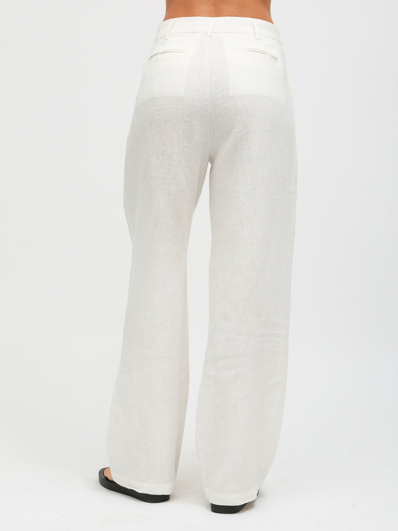 Bradley Linen Trouser - Ivory