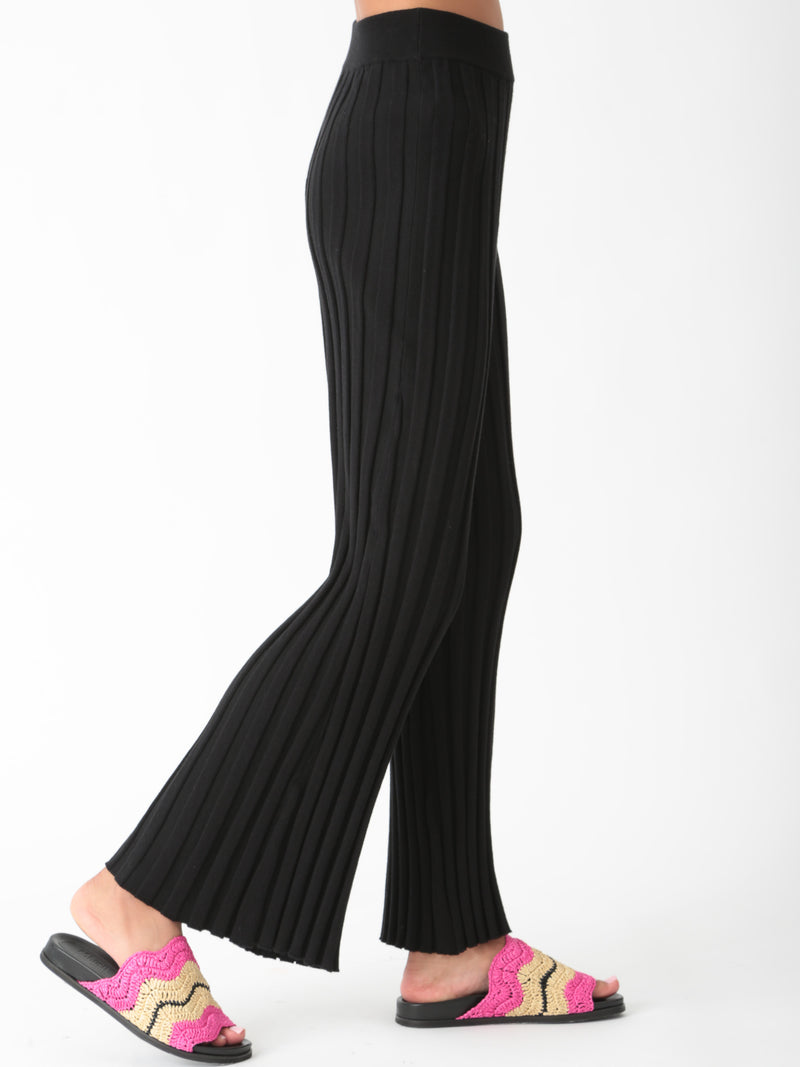 Carmel Ribbed Knit Pant - Onyx