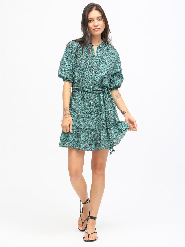 Clarissa Dress - Evergreen Floral