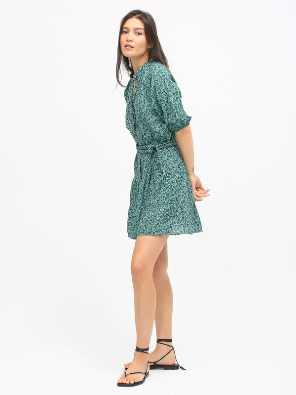 Clarissa Dress - Evergreen Floral