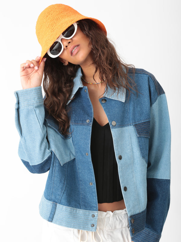 Decklyn Denim Jacket - Patchwork Pacific