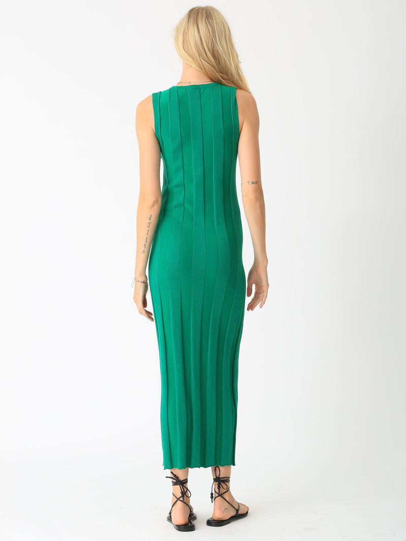 Dena Ribbed Knit Dress - Shamrock