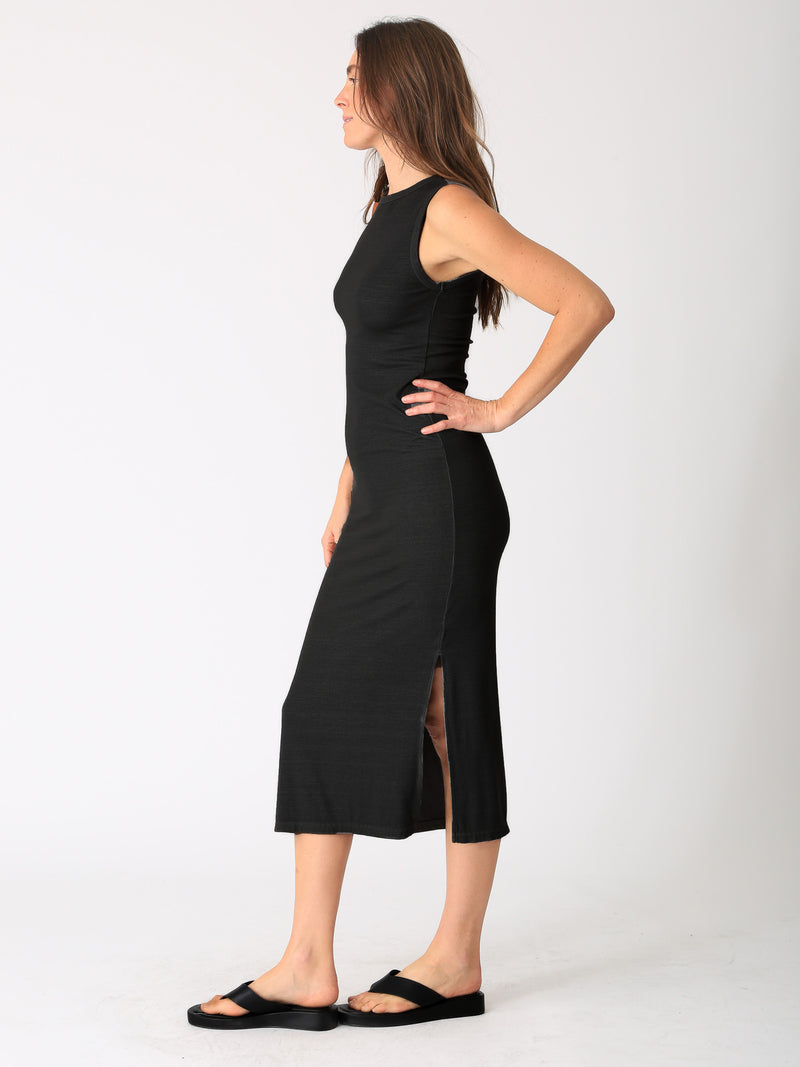 Donna Rib Dress - Onyx