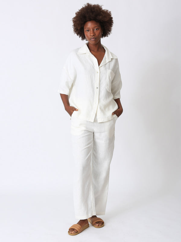 Kyle Linen Shirt - Ivory