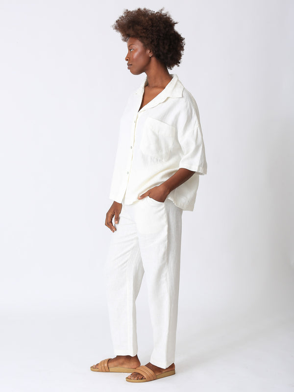 Kyle Linen Shirt - Ivory