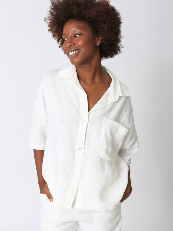 Kyle Linen Shirt - Ivory