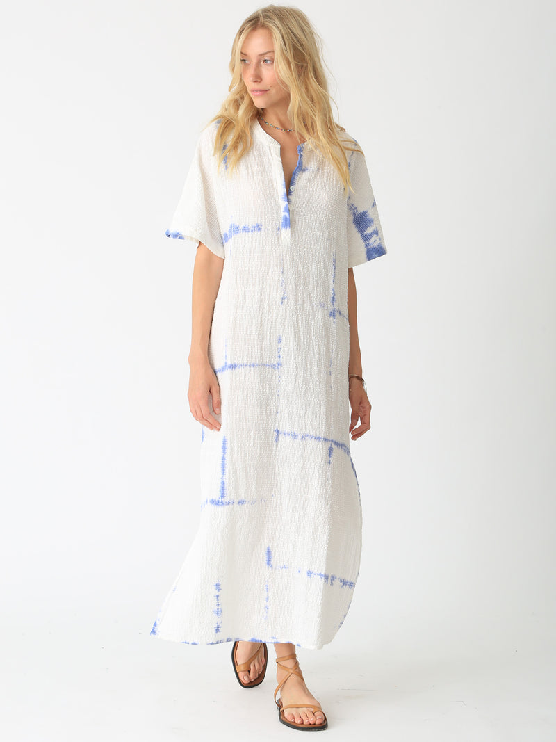 Montauk Kaftan - Cloud / Indigo