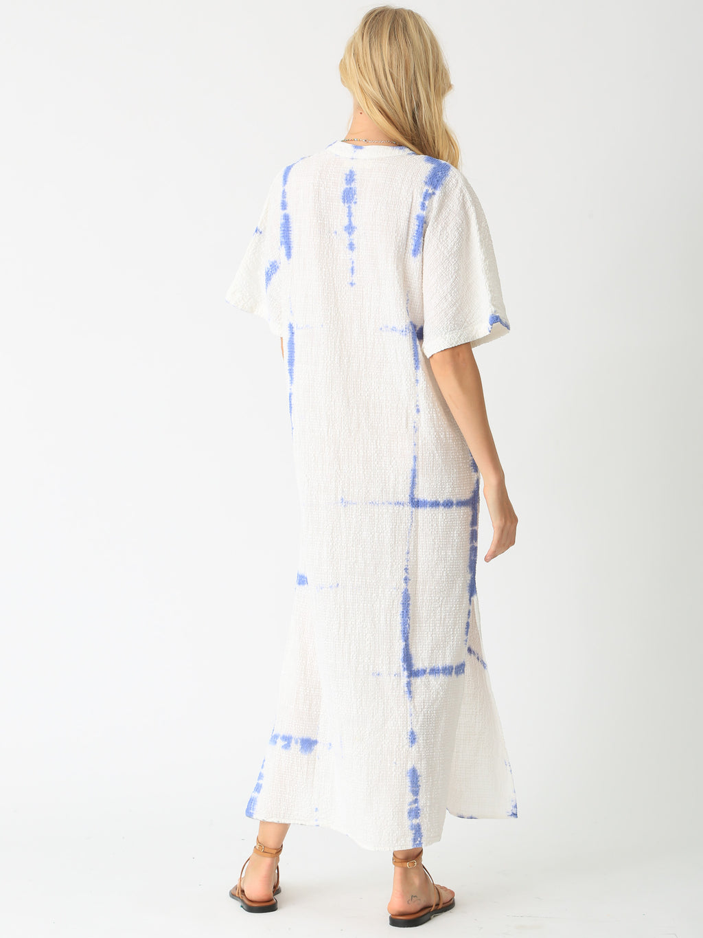 Montauk Kaftan - Cloud / Indigo