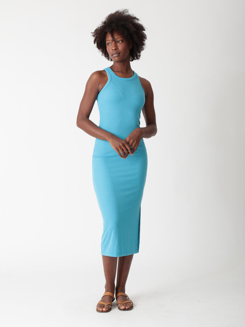 Rocky Rib Dress - Aqua