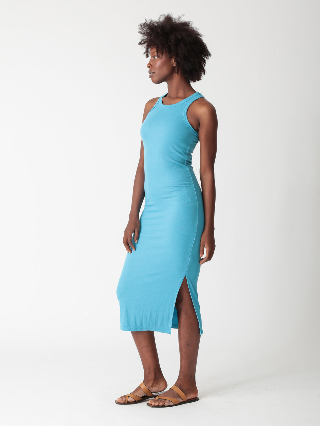 Rocky Rib Dress - Aqua