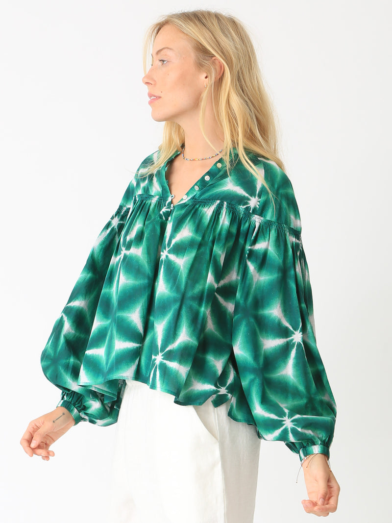 Sasha Top - Shamrock Shibori