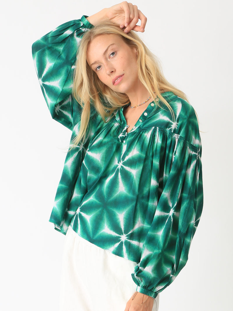 Sasha Top - Shamrock Shibori