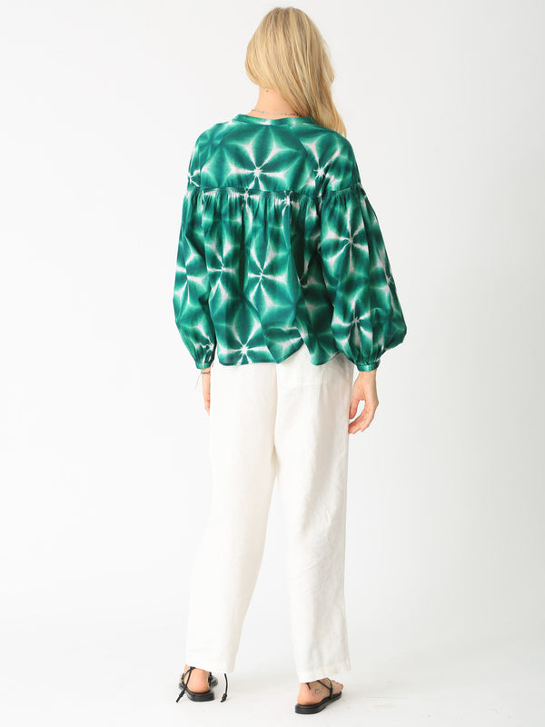 Sasha Top - Shamrock Shibori