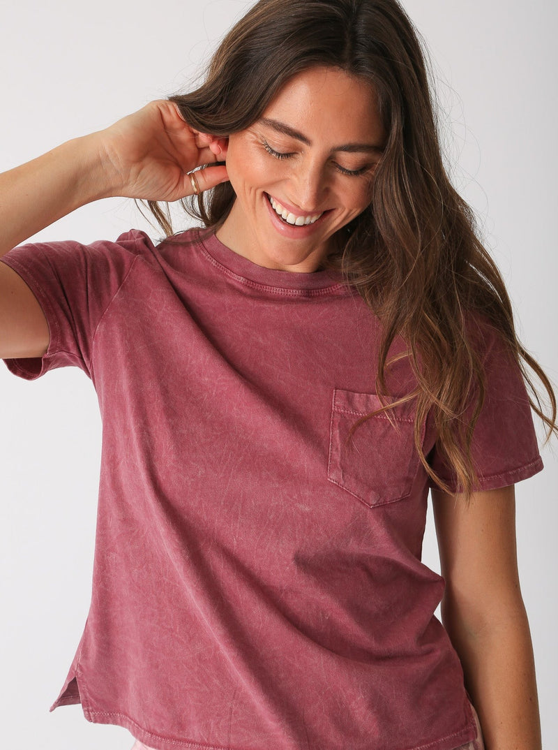 Pocket Tee - Acid Merlot