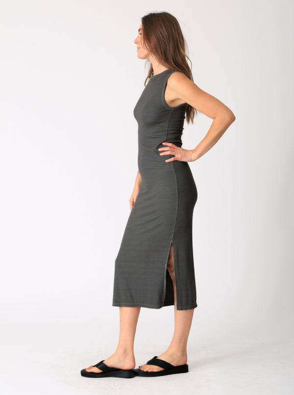 Donna Rib Dress - Shadow