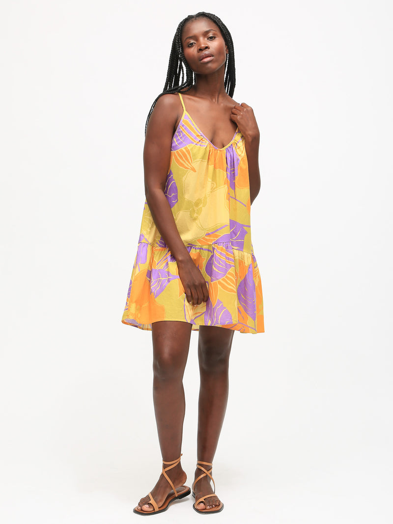 Sofia Dress - Ochre Floral Print