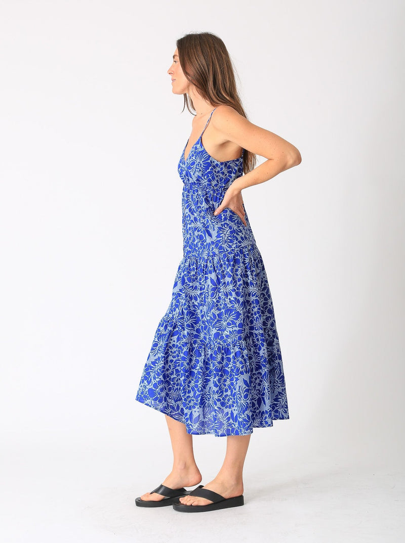 Reagan Dress - Floral Sapphire