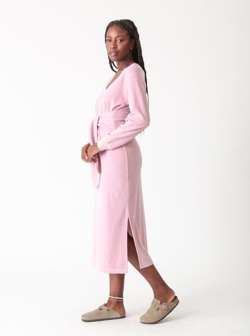 Linden Velour Dress - Mauve