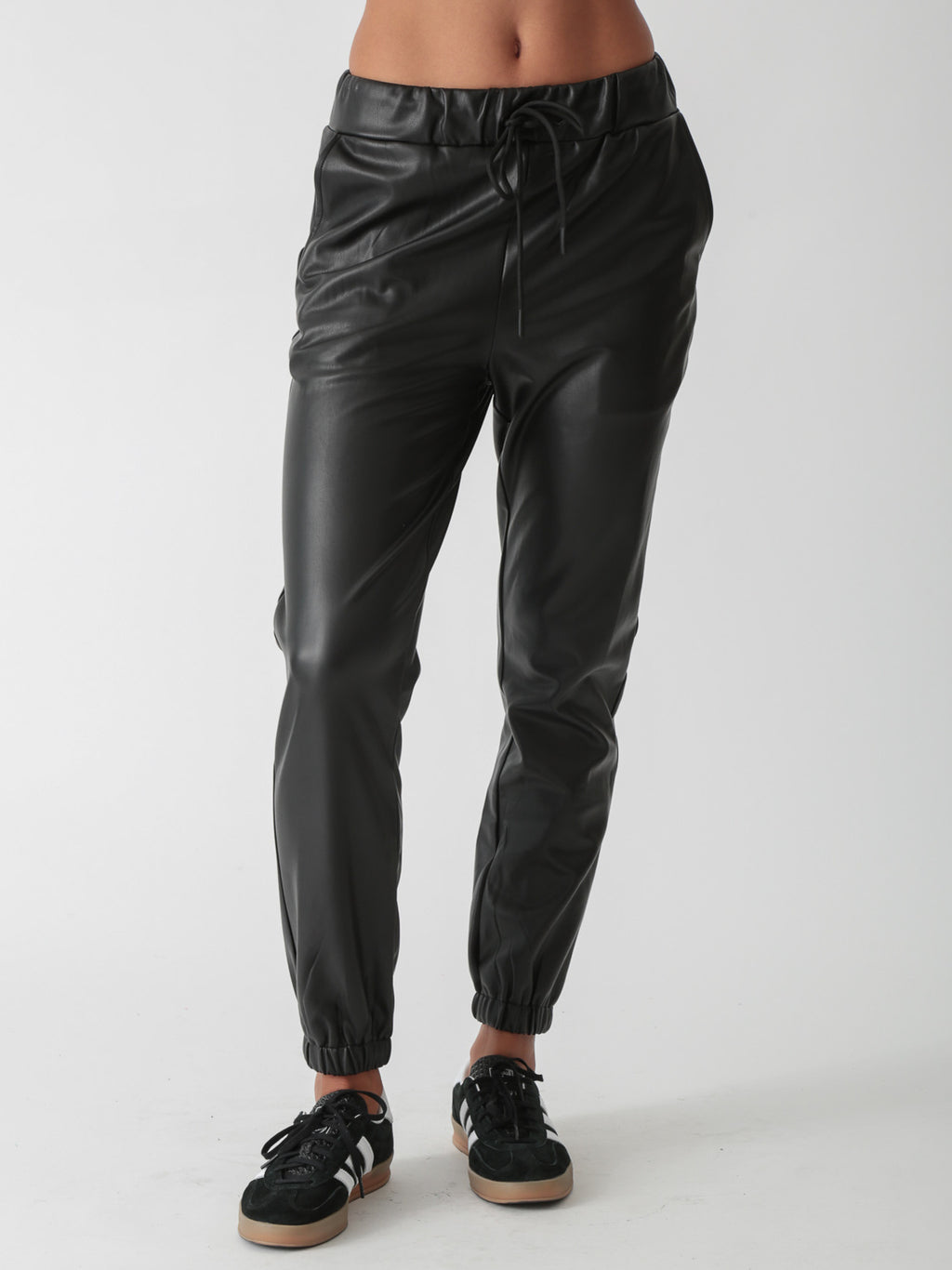 Downtown Vegan Leather Pant - Onyx