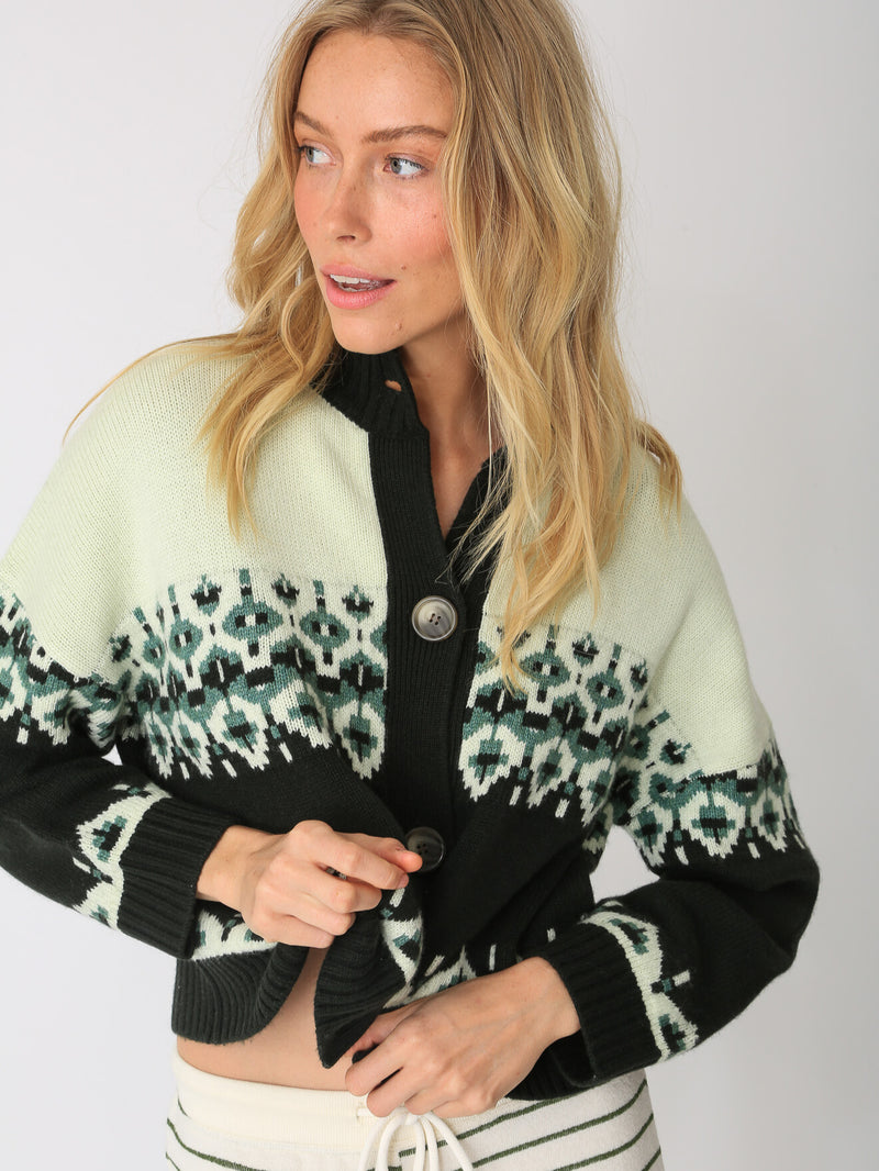 Rudi Cardigan - Fair Isle Pine