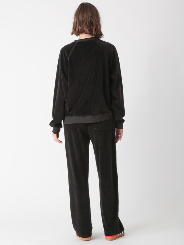 Ronan Velour Pullover - Onyx