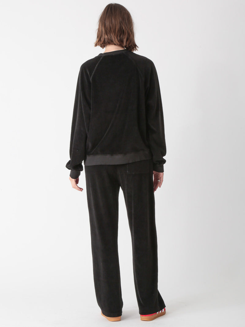 Ronan Velour Pullover - Onyx