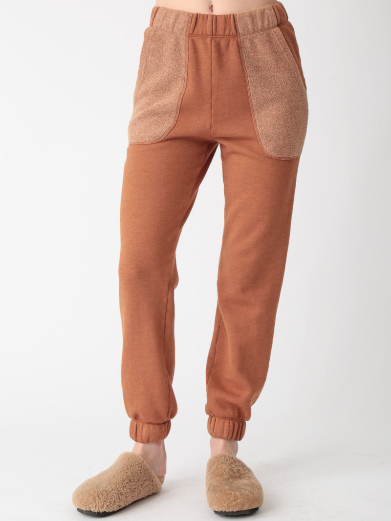 Hayden Sherpa Sweatpant - Amber