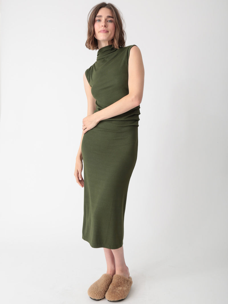 Eli Rib Dress - Hunter