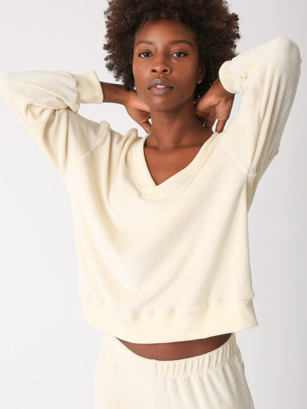 Ava Loop Terry Sweatshirt - Créme