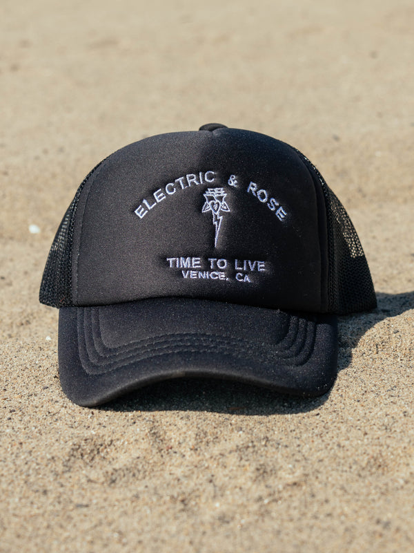 Time to Live Hat Trucker Hat - Onyx