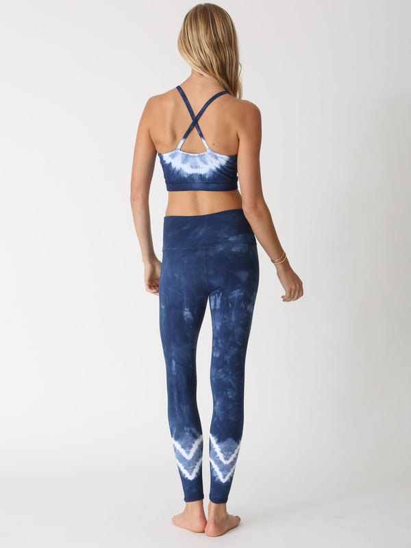 Sunset Legging - Indigo / Cloud Chevron