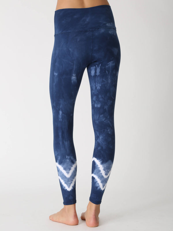 Sunset Legging - Indigo / Cloud Chevron